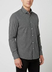 Commander - Cămașă cu model geometric elegantă, S, Haine pentru Bărbați