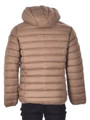 Geographical Norway - Jachetă de iarnă maro pentru bărbați cu glugă, XL