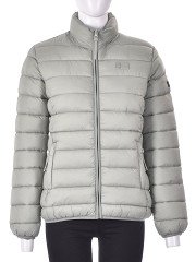 Geographical Norway - Jachetă de iarnă matlasată cu fermoar pentru femei, verde deschis, XL