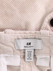 H&M - Pantaloni din catifea bărbați, S