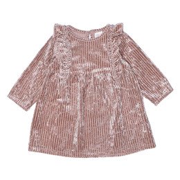 H&M - Bársony lány ruha, 68 (3-6 hónap)