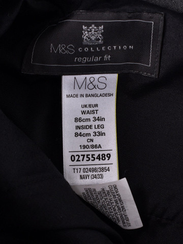 Pantaloni de costum bărbați, S (W34, L33) Marks&Spencer - detaliu produs