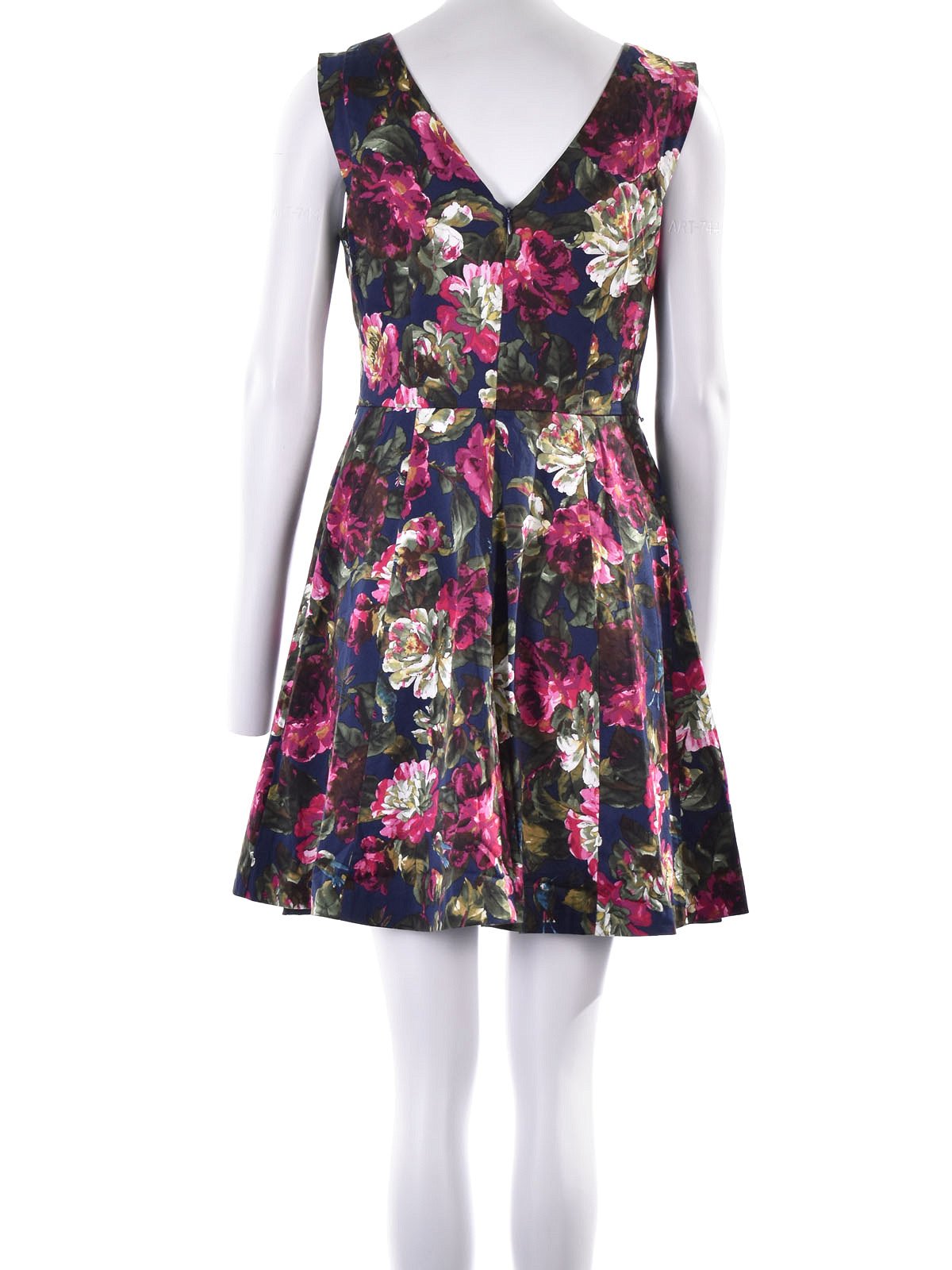 Robe Oasis Femme Multicolore - Motif Floral - Polyester - Taille 14 - Coupe A, Col Rond - Occasion