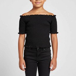 Primark essentials - Bluză cu mâneci scurte fete, 110 (4-5 ani)