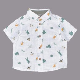 Primark essentials - Rövid ujjú fiú ing, 74 (6-9 hónap)